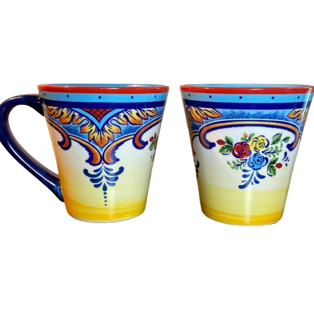 Euro Ceramica Zanzibar Coffee Mugs Set of 2